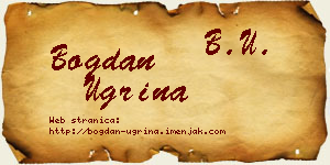 Bogdan Ugrina vizit kartica